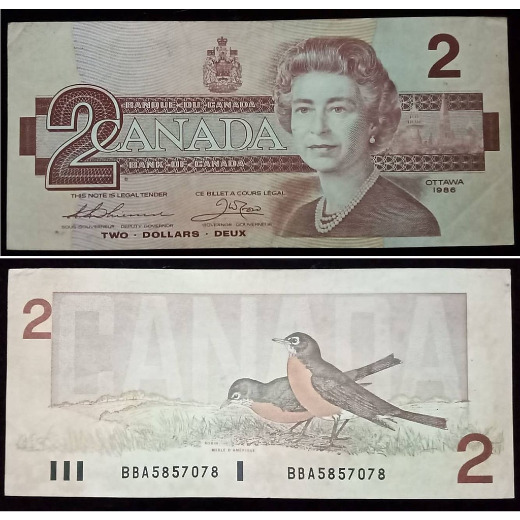 Uang Kuno Canada/ Kanada 2 Dollar Tahun 1986