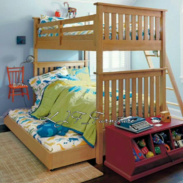 Tempat tidur anak tingkat I dipan anak tempat tidur anak minimalis dipan tingkat kjf furniture