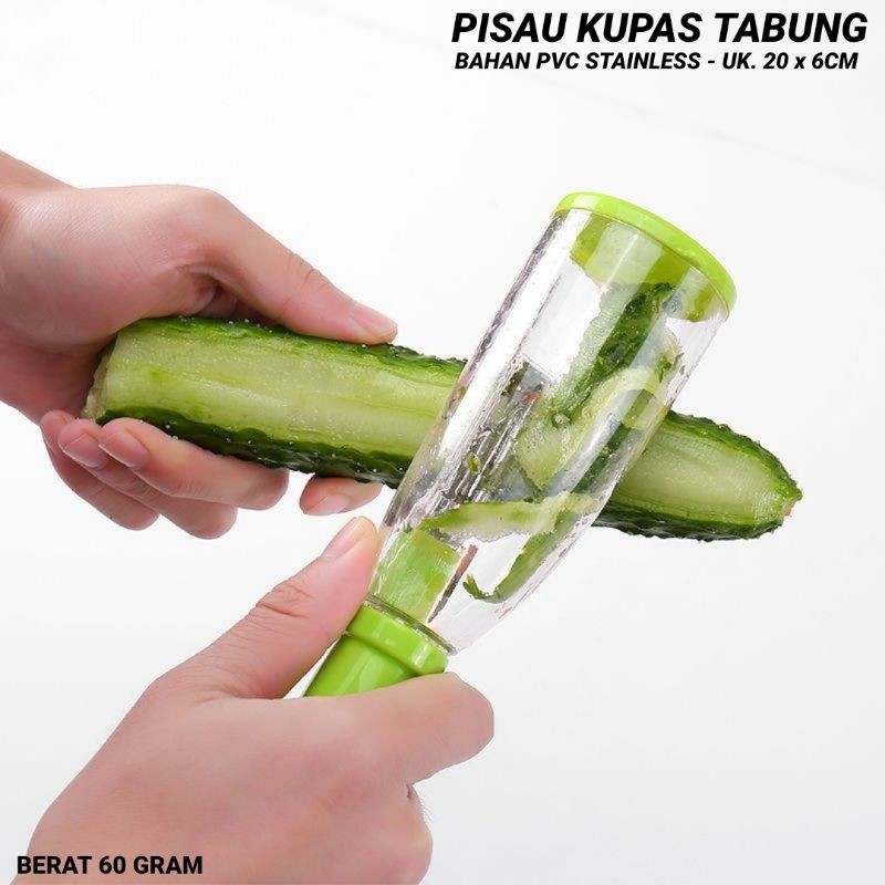 Pengupas Kulit Buah Dan Sayur Tabung Sampah Peeler  Parutan Pisau Pengupas