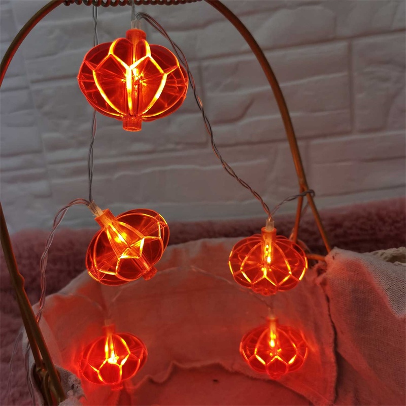 Lampion LED China Spring Festival String Light Lentera Klasik Tahun Baru Jumbai String Lampu Dekorasi