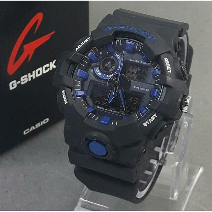 TERMURAH G SHOCK GA 700 GSHOCK GA700 BINTANG LIST BIRU   Navy Murah