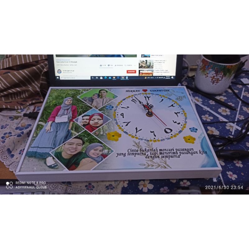 bingkai foto jam frame blok