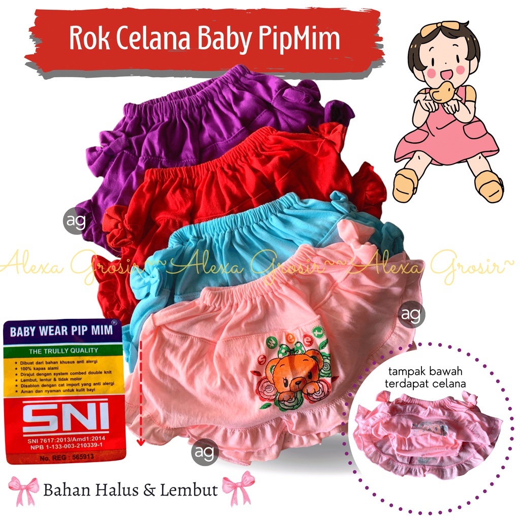 Rok Bayi Tutu Renda Branded PIP MIM Pants Rainbow Rainbow alexa