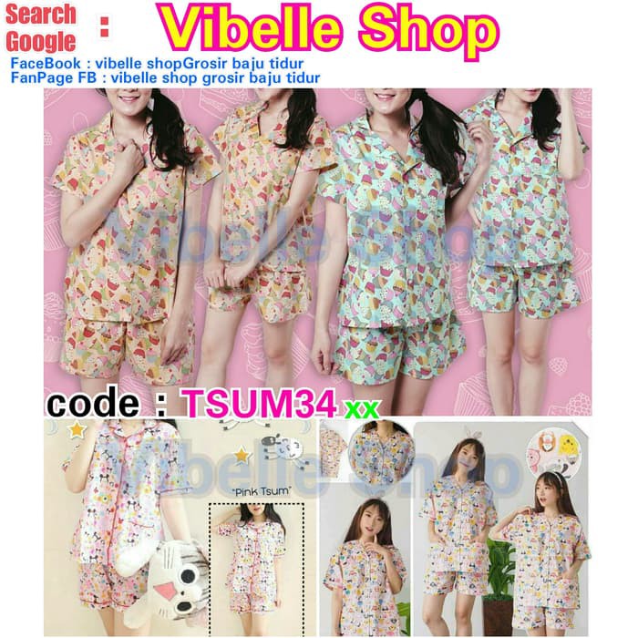 TSUM34xx   Tsum Tsu Baju-Tidur-Wanita-Set-Celana-Piyama-Renda-Seksi-Atasan-Set-Malam-Women-Nig C6K2