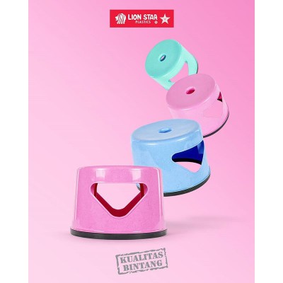 Lion star Tempat Duduk Round Stool Japan / Kursi Duduk Lion Star / Bangku Jongkok Anak Plastik G-13