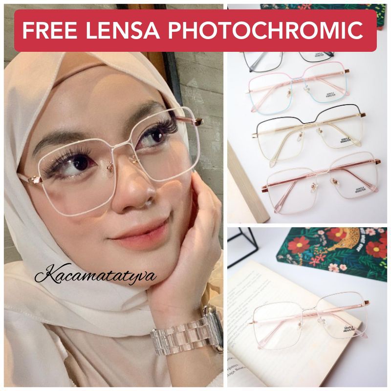 Frame 1578 Kacamata Wanita Kotak 1578 FREE LENSA PHOTOCHROMIC