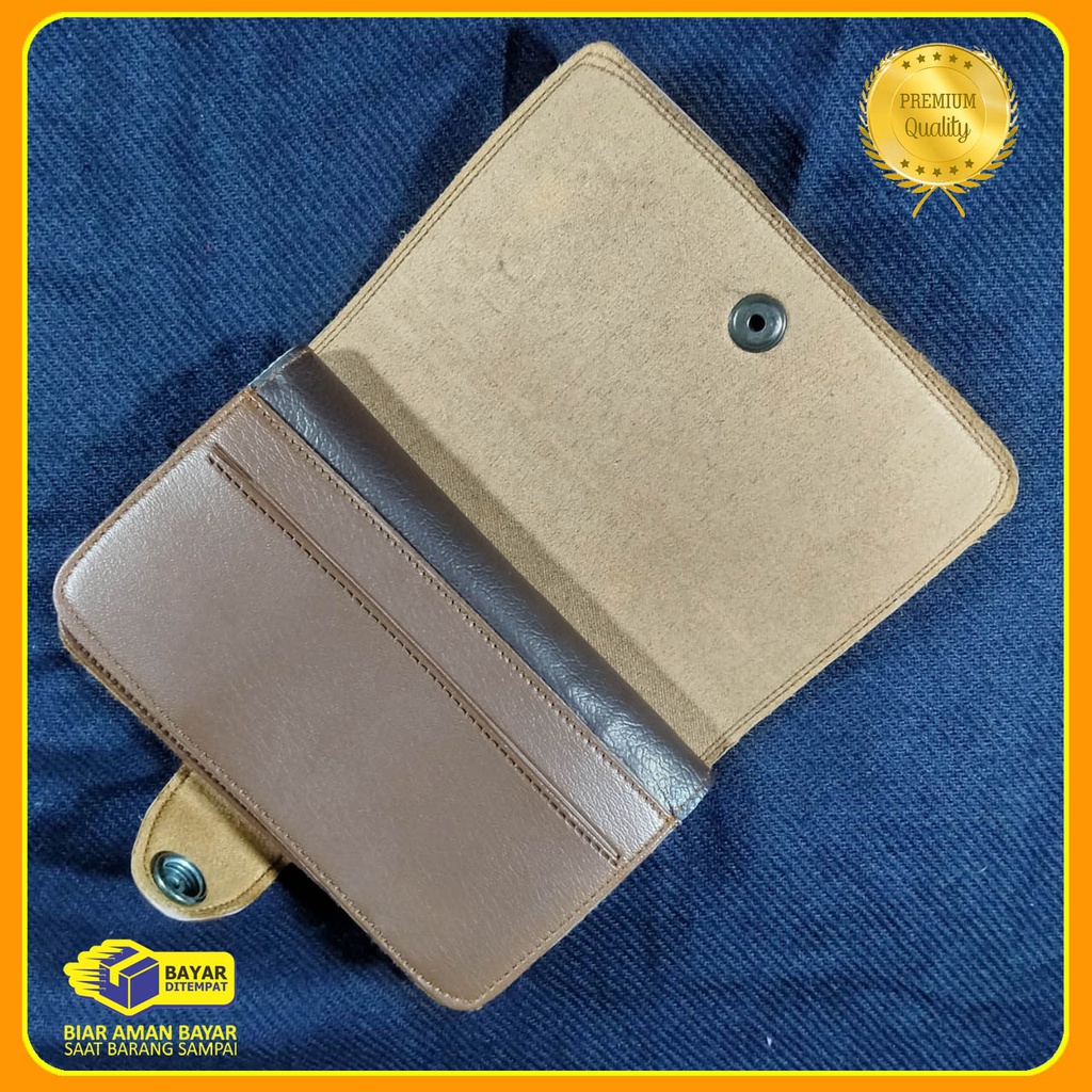 Dompet Cowok levis 3/4 kancing sintetik kasual