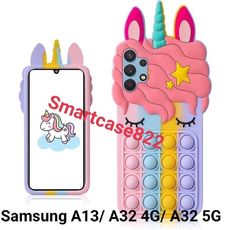 Casing Samsung A13 A32 5G Softcase Pop It Unicorn Phone Case Lembut Terbaru