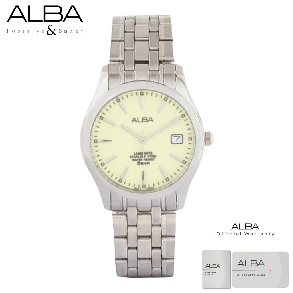 Alba Pria AXHK99 Jam Tangan Pria Alba AXHK99X1 Quartz Stainless Steel Strap