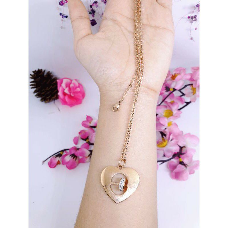 GG Kalung Hijab Ring in Love Titanium