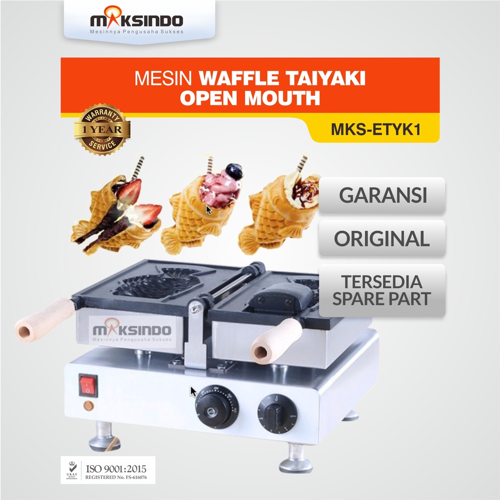 Mesin Waffle Taiyaki Open Mouth MKS-ETYK1