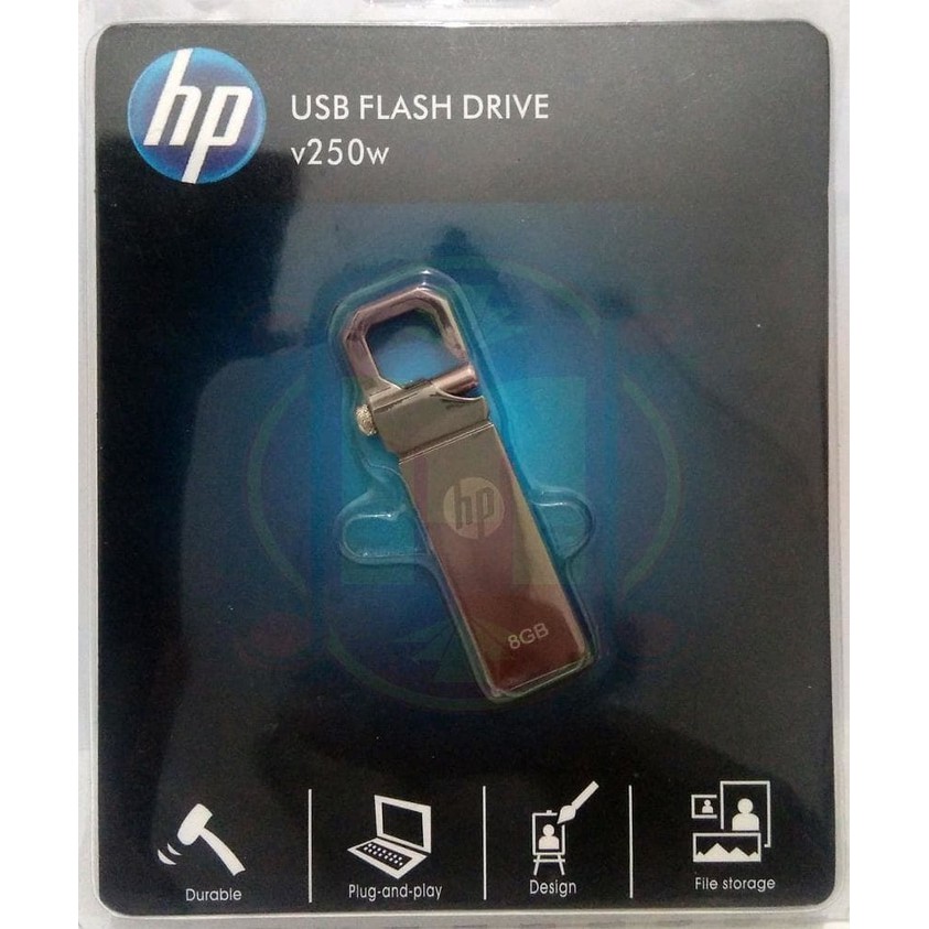 TBI Hook Flash Drive Metalic DIsk HP 32gb v250w Ori USB 2.0 Gantungan**