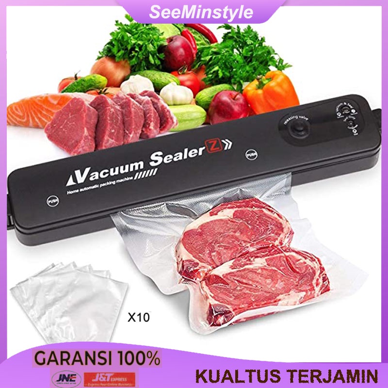 Jual Mesin Vacuum Sealer Makanan Food Grade Alat Sealer Makanan Hampa Udara Free Vacuum Bags