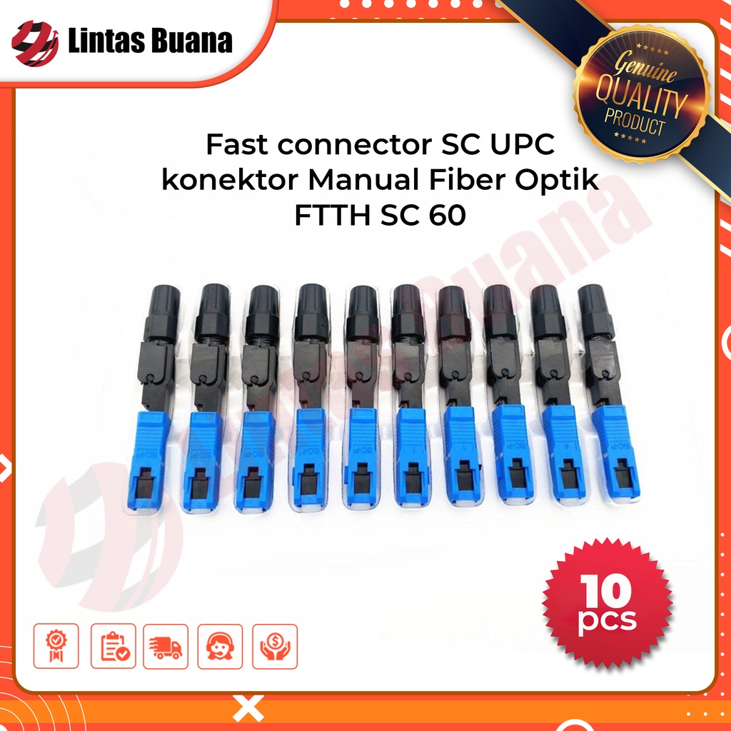 Fastconnector SC UPC Connector Manual Fiber Optik FTTH SC 60 (tipe Buaya)