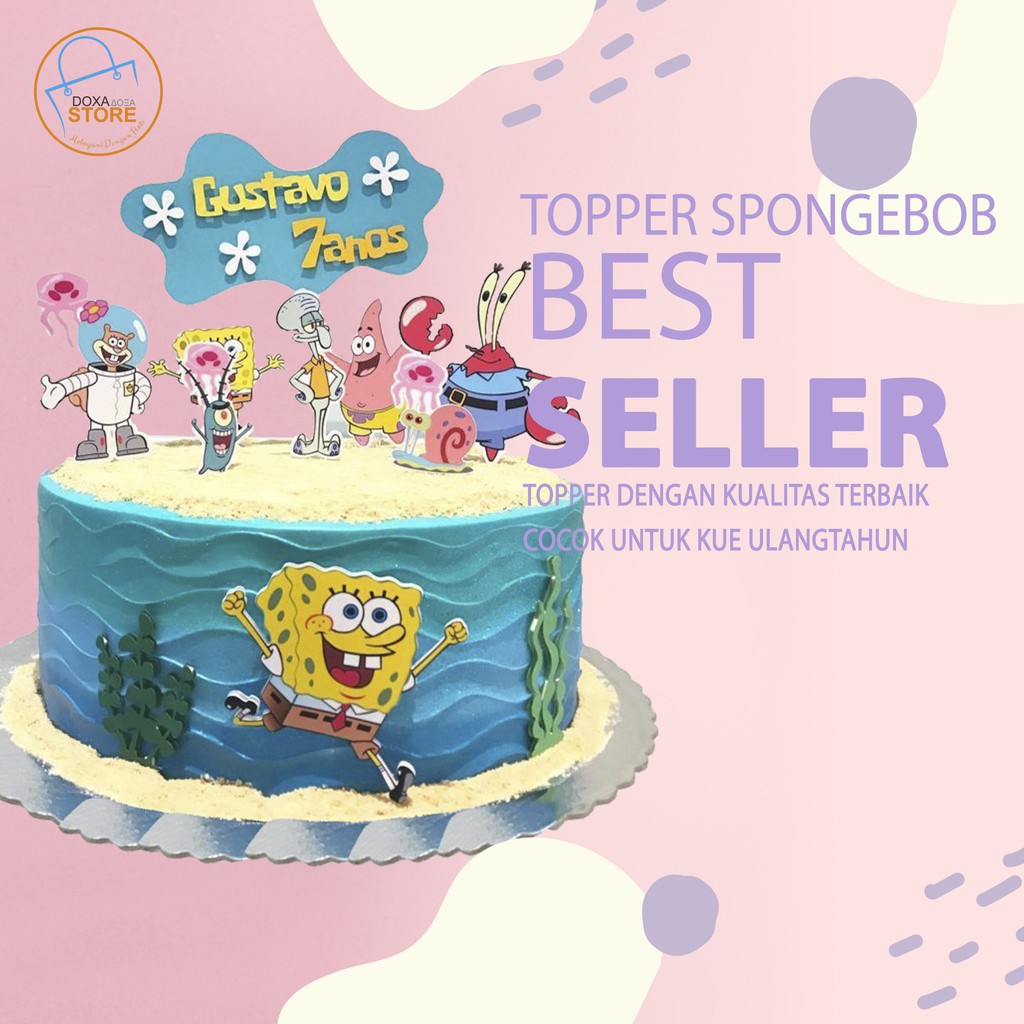Topper Cake Happy Birthday Costum SPONGEBOB 04