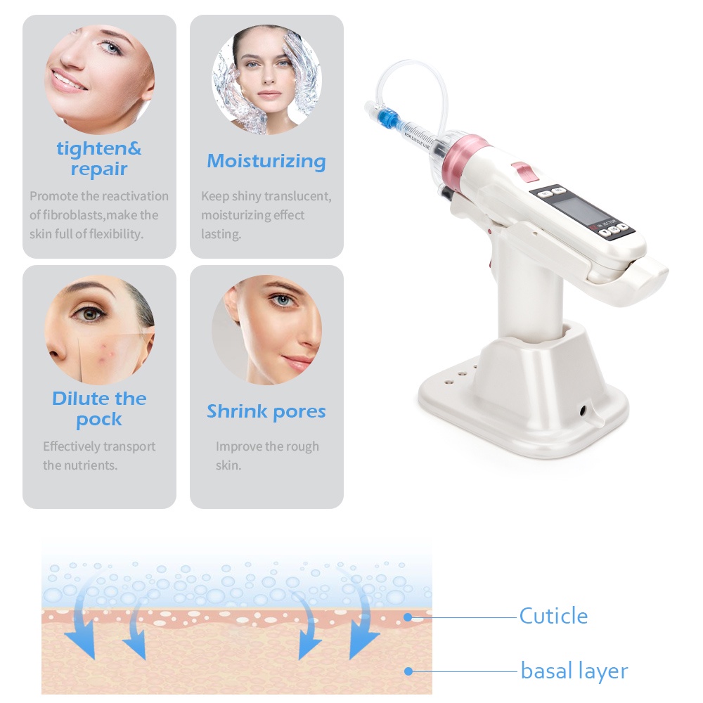 Alat kecantikan EZ Tekanan Negatif injeksi serum pressure mesotherapy needle Mesotheraphy Mesogun Ez injector