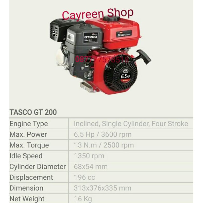 Gasoline Engine Tasco GT 200