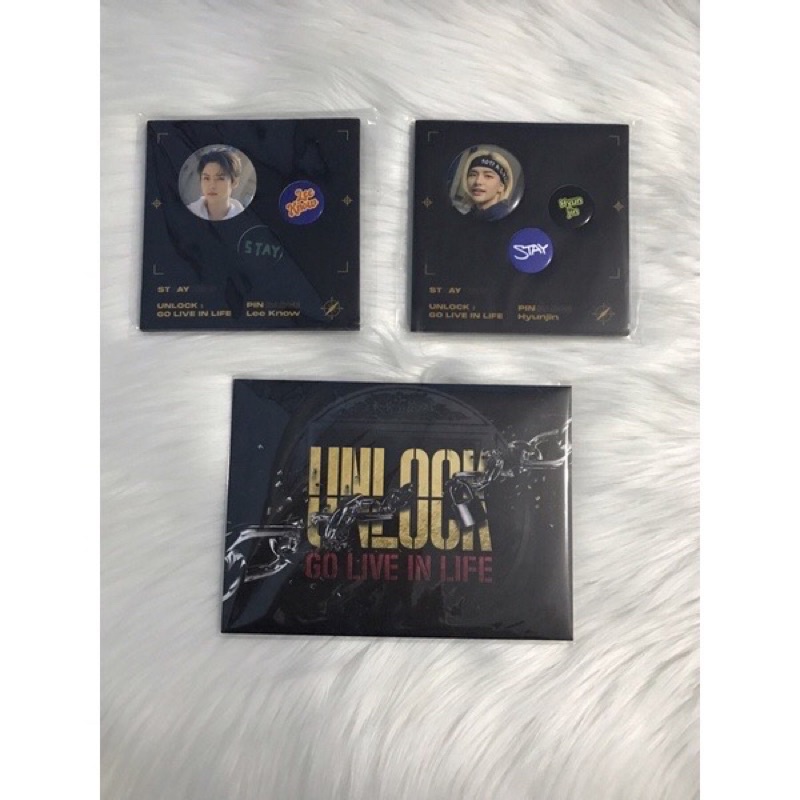 Stray Kids SKZ Beyond Go live In life Unlock Hyunjin AR Ticket, Pin badge, Lee Know pin Badge
