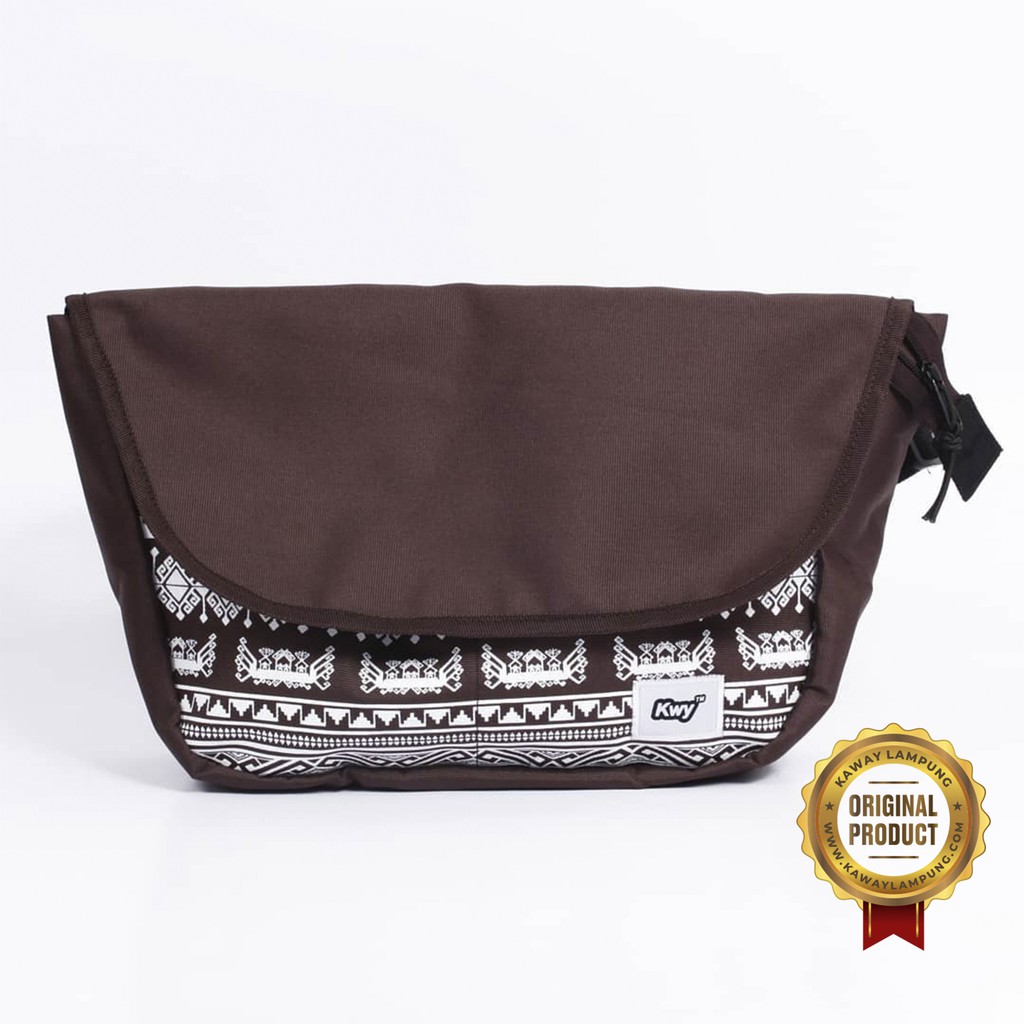 TAS SELEMPANG PRIA WANITA - KAWAY AGO BROWN