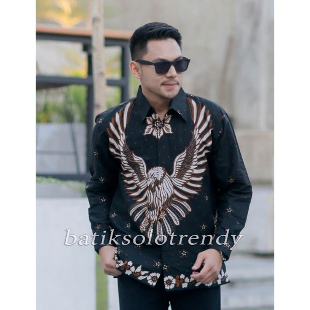 MOTIF 165 ( FULL FURING )KEMEJA/BAJU BATIK PRIA MURAH LENGAN PANJANG