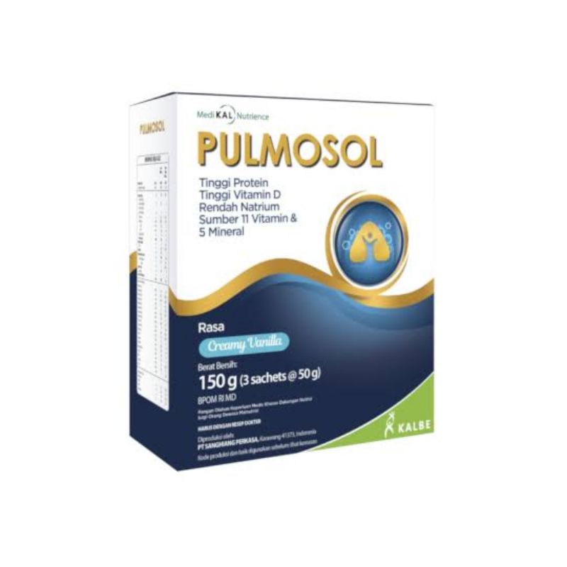 

susu pulmosol vanilla creamy vanila kalbe kalcare care 150gram 150g 150gr 150 g gr gram / box