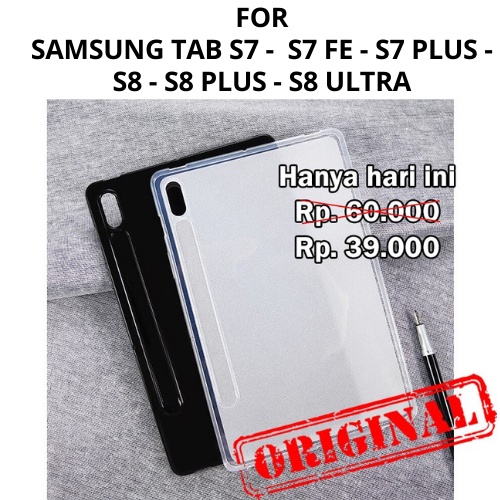 TPU case Samsung Tab S7 - S7 Plus - Tab S7 FE - Tab S8 -  Tab S8 Plus - Tab S8 Ultra Softcase lentur