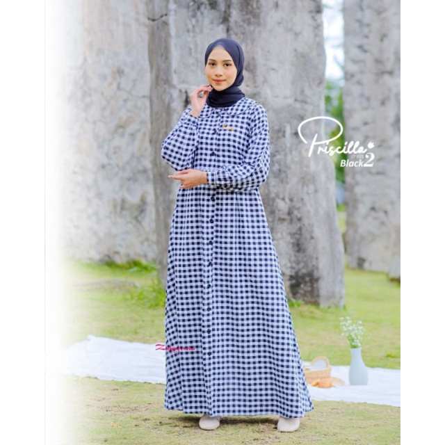 GAMIS PRISCILLA 2 ORIGINAL ZABANNIA SET PASHMINA