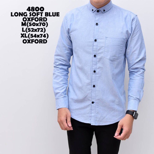 kemeja pria lengan PANJANG SOFT BLUE simple polos 4800