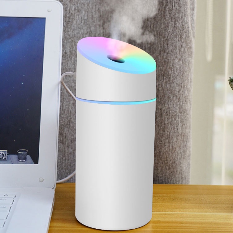 LISM Air Humidifier Diffuser Pelembab Udara Lampu Tidur RGB 450ml - SJD-03 - White