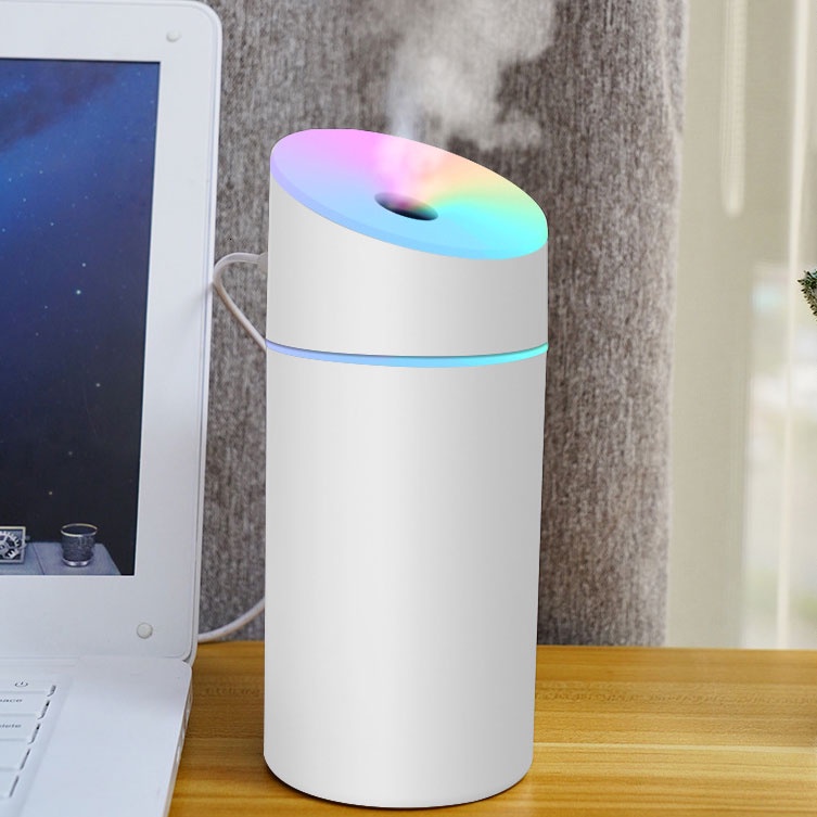 LISM Air Humidifier Diffuser Pelembab Udara Lampu Tidur RGB 450ml - SJD-03 - White