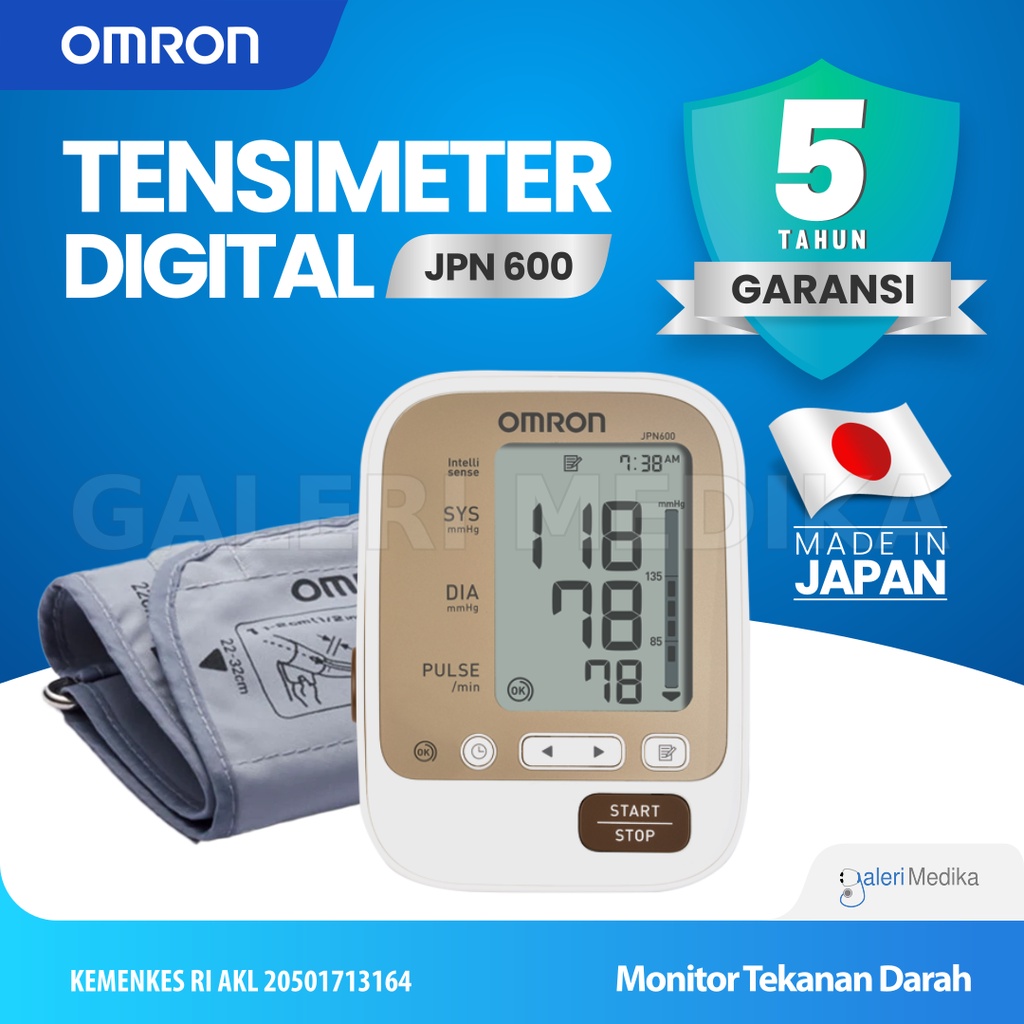 Tensimeter Digital Omron JPN 600 /JPN600 / JPN-600 Made in Japan - Tensimeter Lengan Atas