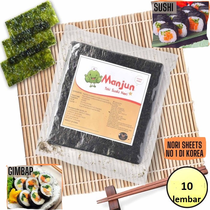 MANJUN Yaki Sushi Nori / RUMPUT LAUT KERING / NORI / MANJUN NORI / SUSHI NORI /ONOGIRI ROASTED /ONOGIRI