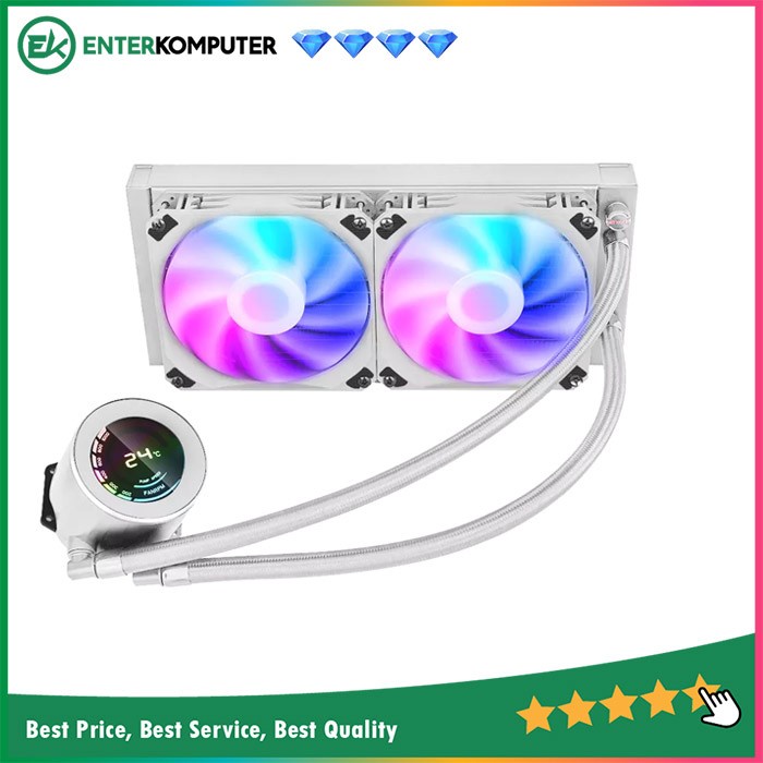 PRIME PREMIUM GALATEK 240 WHITE - ARGB Liquid Cooler with LCD Display