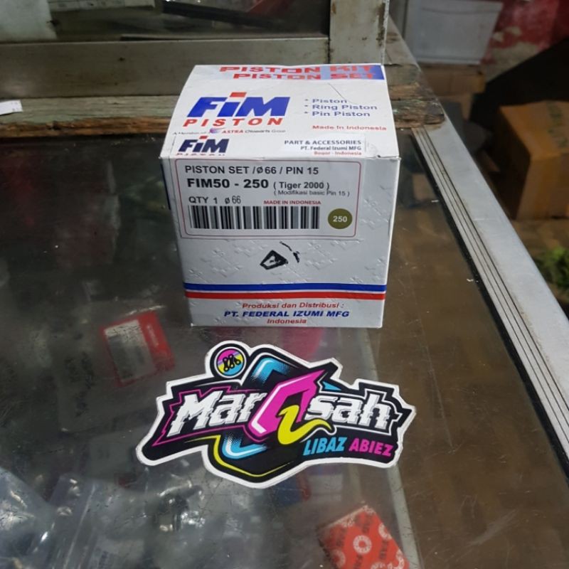 Piston fim50 tiger set ring piston fim tiger 63.5 64 64.5 65 65.5 66 66.5 dan pen seker marqsah racing-4