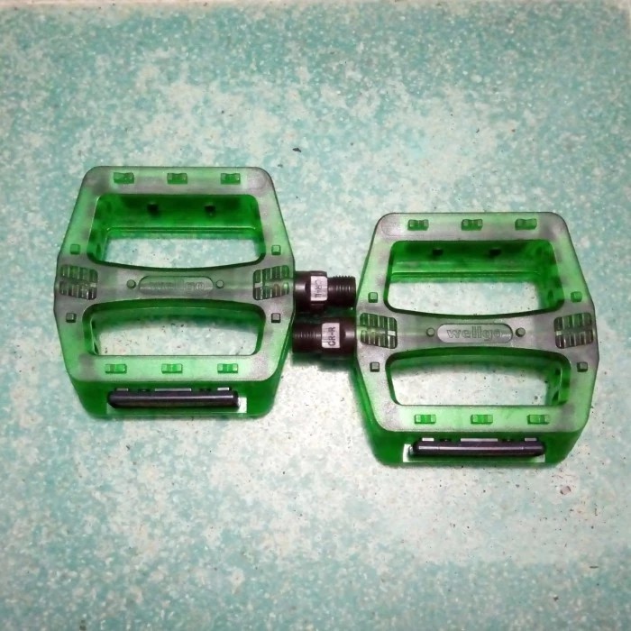 Parts BMX Pedal Wellgo As Besar - Green Hijau