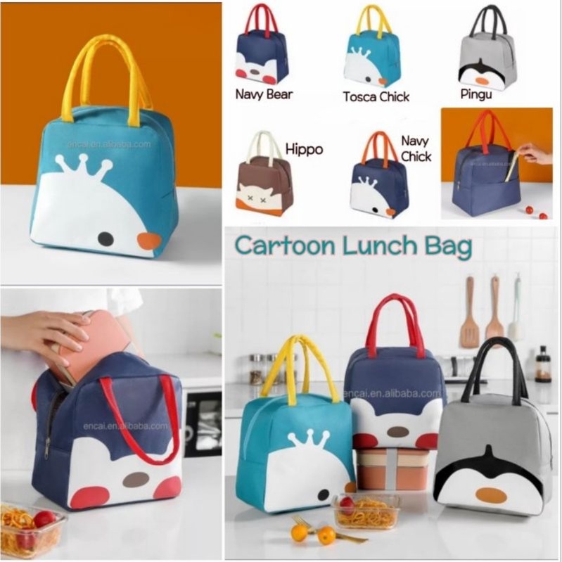 Korean Cartoon Lunch Bag Cooler/ Tas Bekal / Tas Asi / Tas Makanan