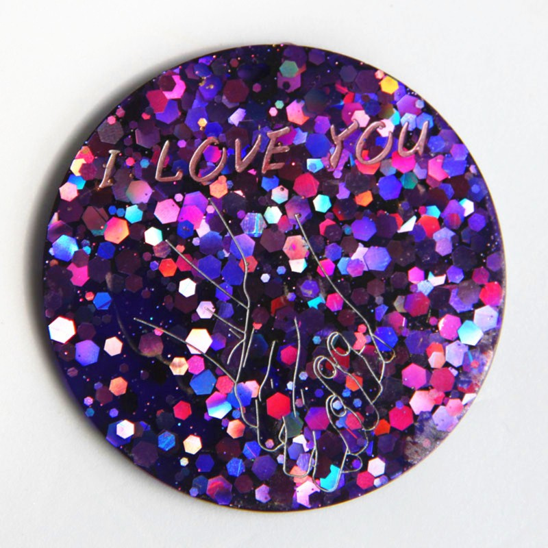 Glitter Motivational Keychain Resin Mold Round Inspirational Words Charms Keyring Resin Mold Jewelry Crafts