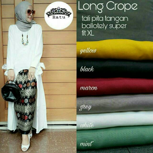 LONG CROPE BLOUSE TUNIK
