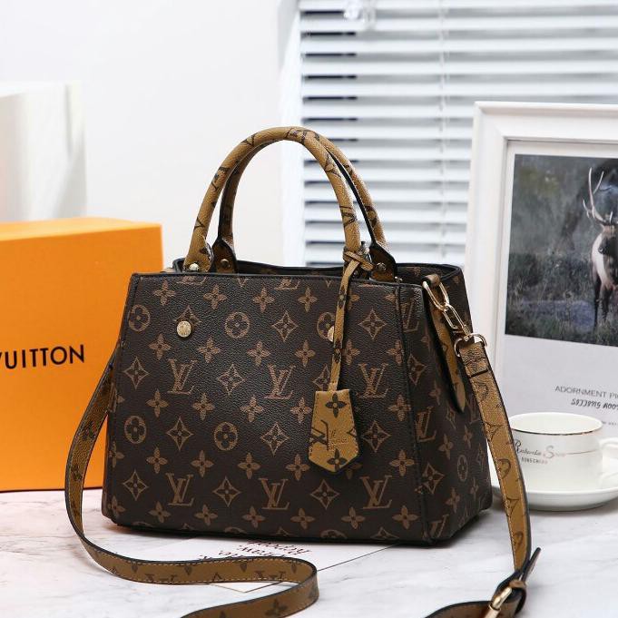 ((Promo)) TAS LV LOUIS VUITTON MONTAIGNE 28CM BAG + LV BOX (SEMI PREMIUM) (CB-5225) ノぎ