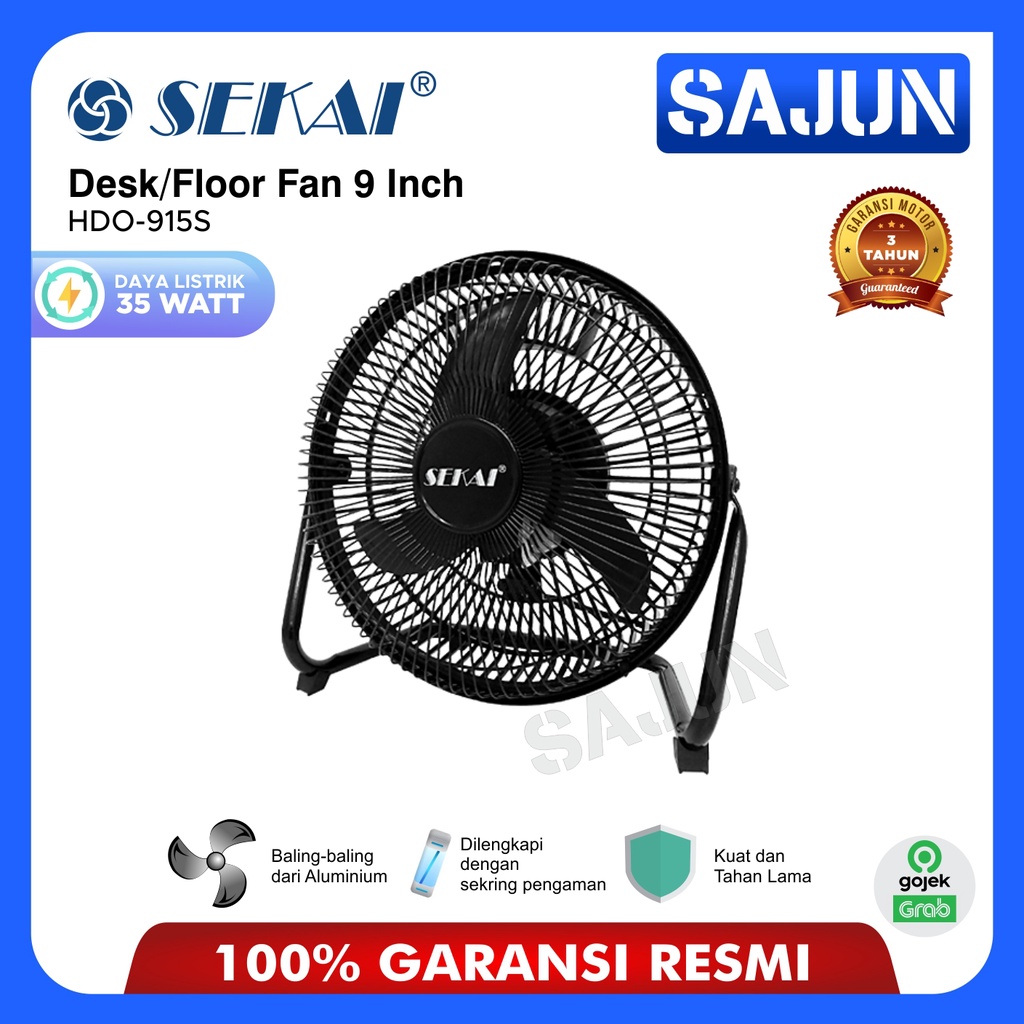 SEKAI Desk/Floor Fan 9 inch HDO915S Kipas Angin Meja Lantai HDO 915-S