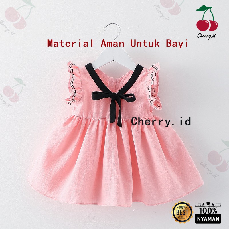 Cherry COD Dress Anak Perempuan Import / Baju Anak Perempuan / Gaun Anak D01