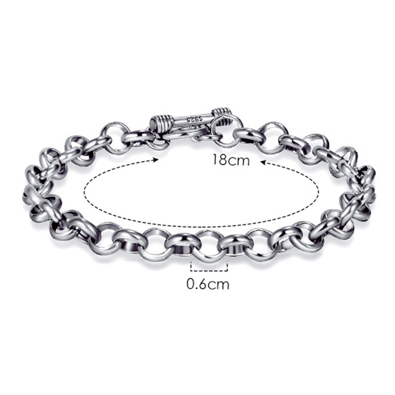 Gelang Rantai Bahan Tembaga Gaya Vintage Untuk Pria