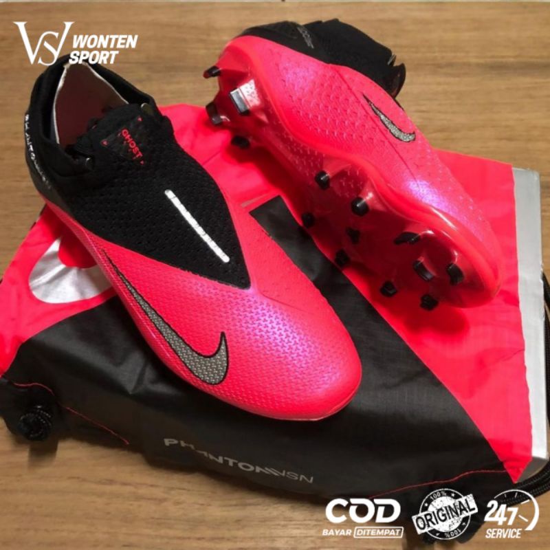 Sepatu Bola Nike Phantom Vsn 2 Elite FG - Crimson Original Top Grade