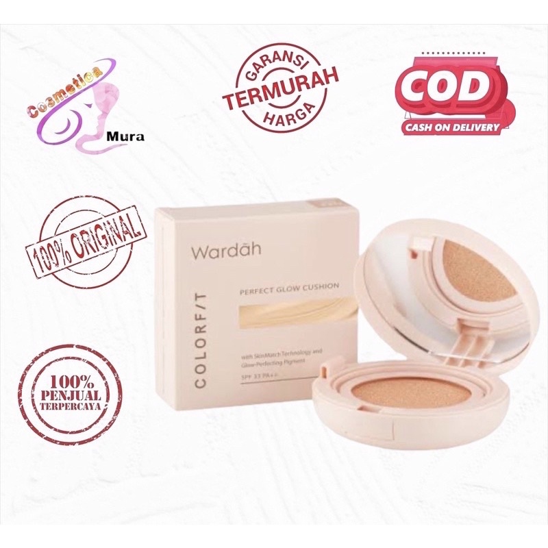 [ cushion ] new wardah cushion - wardah colorfit perfect glow cushion - cushion glowing by wardah - Wardah Colorfit Perfect Glow Cushion SPF 33 PA++