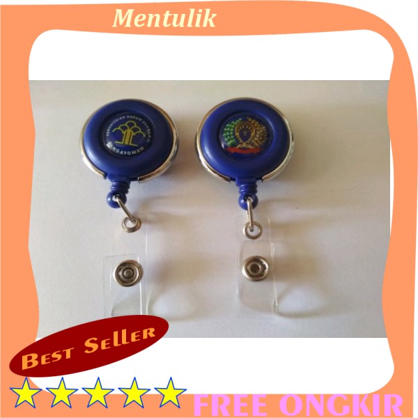 

Gantungan Yoyo Id Card Name Tag Yoyo Putar Biru Berlogo Logo KEMENKUMHAM LAPAS Original Kwalitas
