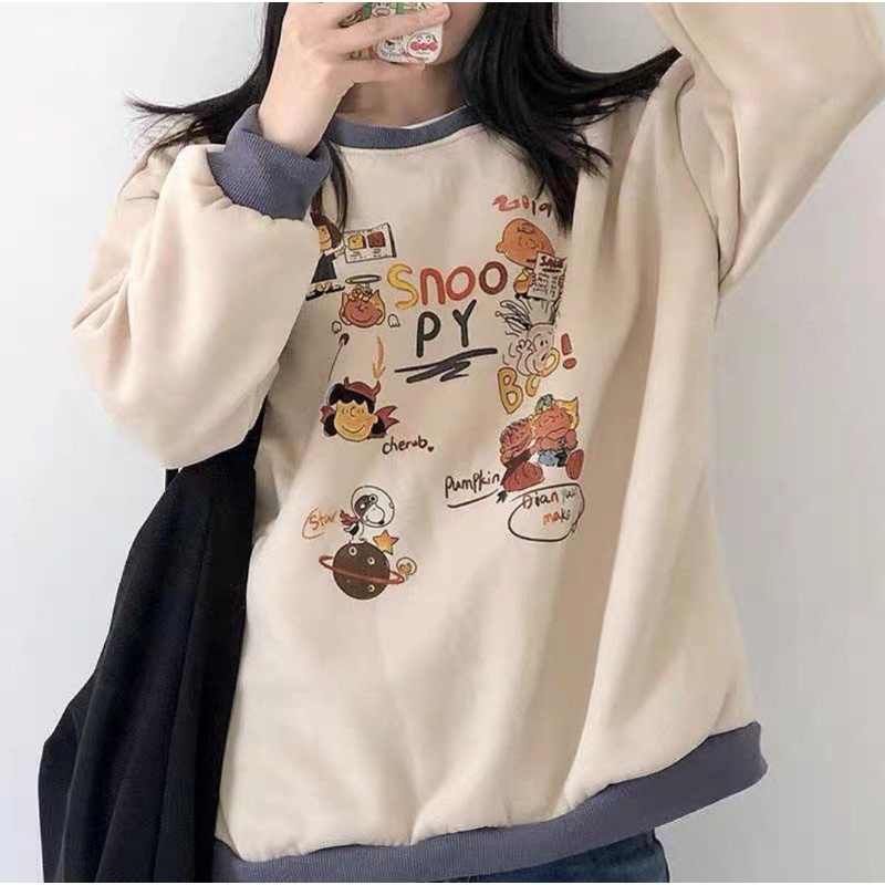 4539 SNOOPY Sweater Wanita | Sweater Wanita Korean Style