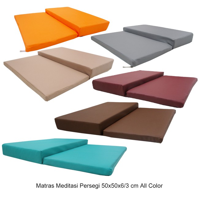 Matras Bantal Alas Meditasi Duduk Lipat Persegi 50x50x6/3