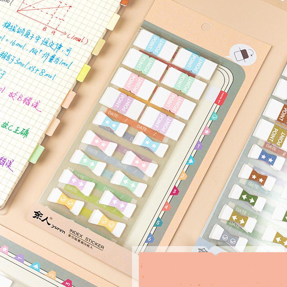 [Elegan] Index Memo Pad Kertas Nota Kreatif Sticky Notes Memo Pad Perlengkapan Kantor Klasifikasi Tanda Planner DIY Scrapbooking