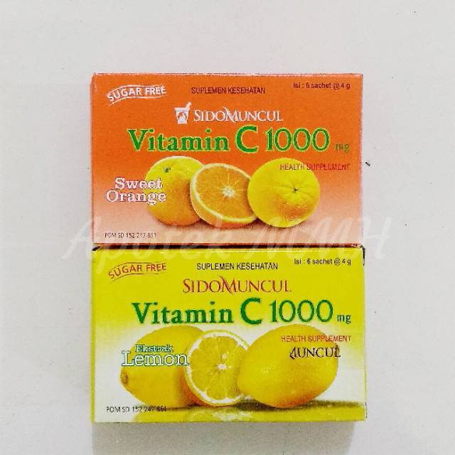 Jual 6 Saset Vitamin C 1000 Sidomuncul Box Indonesia Shopee Indonesia
