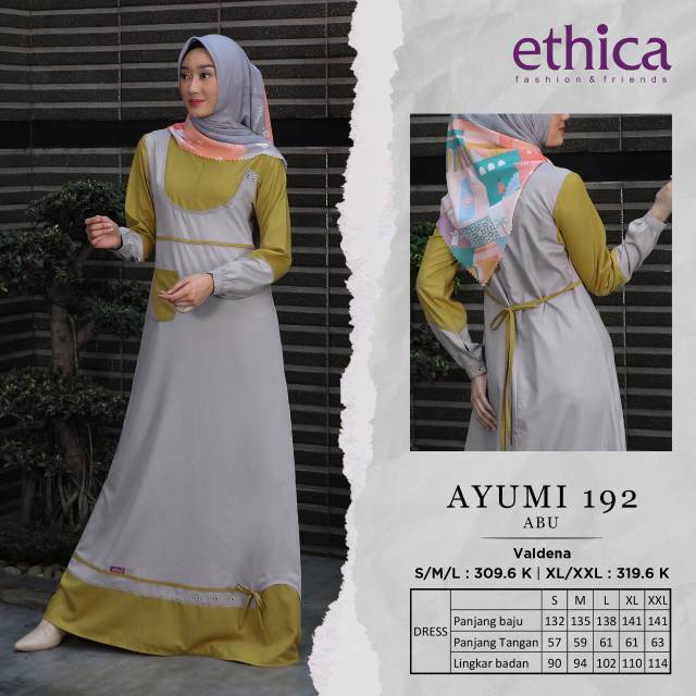  Baju  Muslim  Gamis Dewasa  Ethica Ayumi 192 Shopee Indonesia